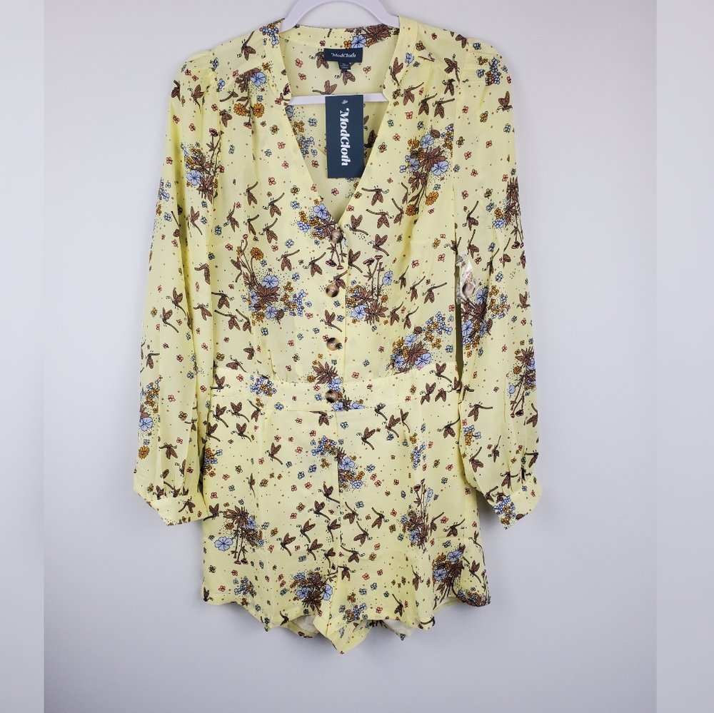 ModCloth Time To Suit Up Romper Medium